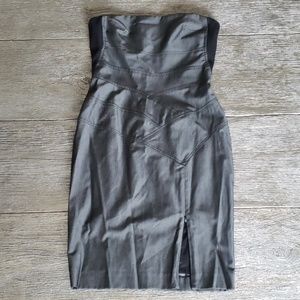 Bebe Strapless Dark Gray Dress